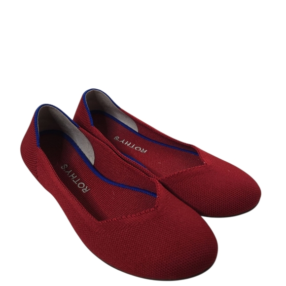 Red Women's Ballet Red Flats Size 6 - Picture 5 of 9